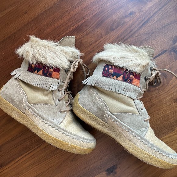 TECNICA Navajo Apres Ski Booties - CAMEL Size 7 - Picture 3 of 9